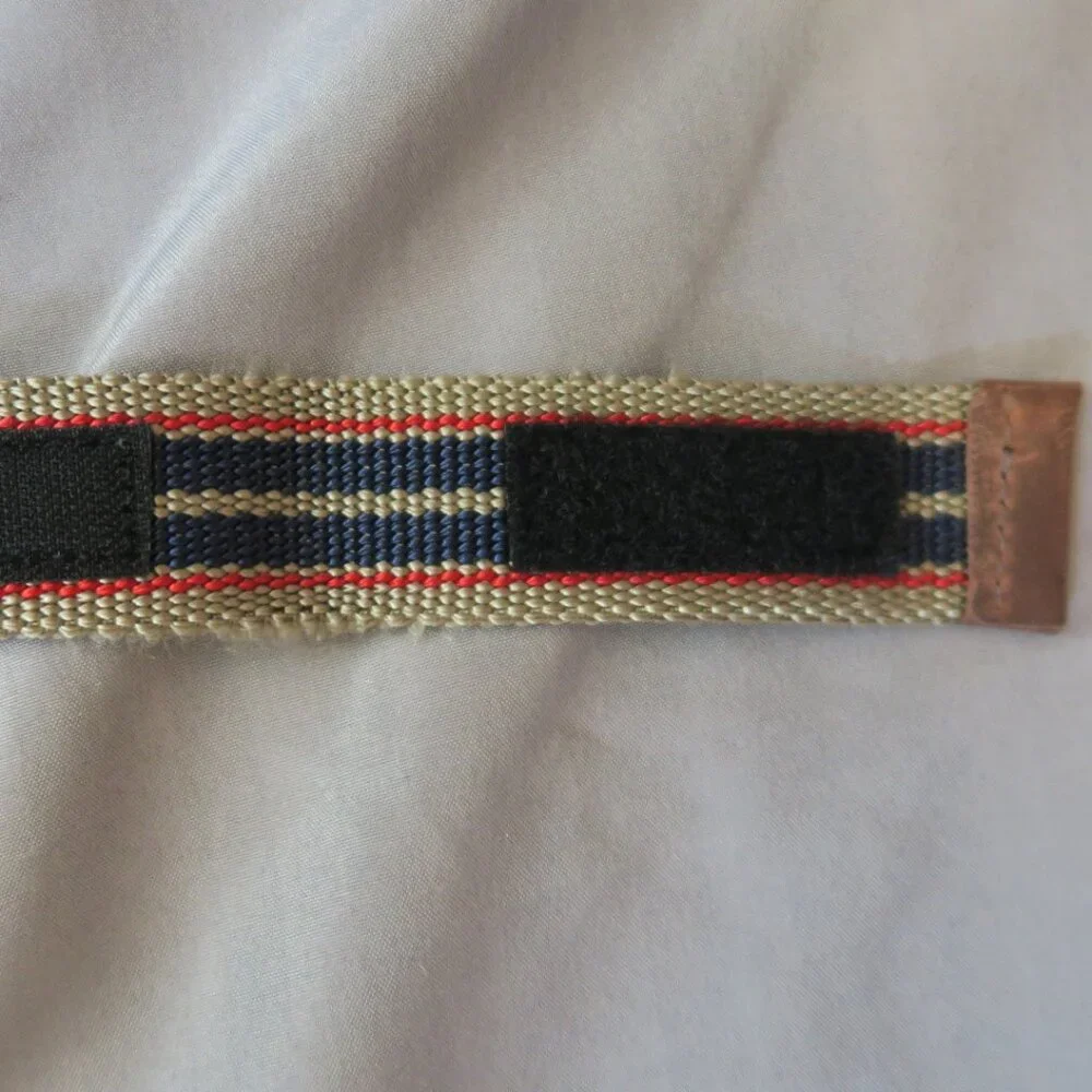 GapKids Boys Tan/Navy Blue/Red Striped Belt  Size XS 4